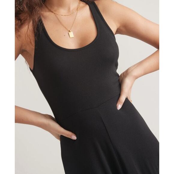 NWT Marine Layer Lexi Fit & Flare Midi Dress Black Ribbed Beach Boho XL - Picture 14 of 14